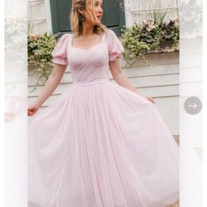 Ivy City Co Ballerina Dress In Baby Pink